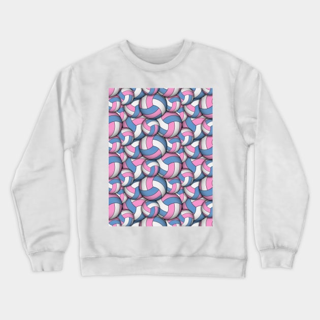 Volleyball Pattern Crewneck Sweatshirt by Designoholic